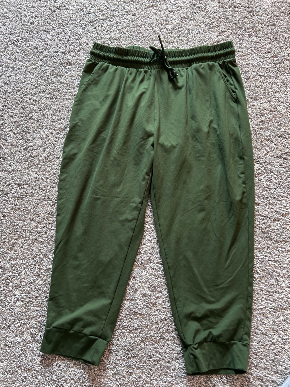 Women's Olive Green Drawstring Joggers